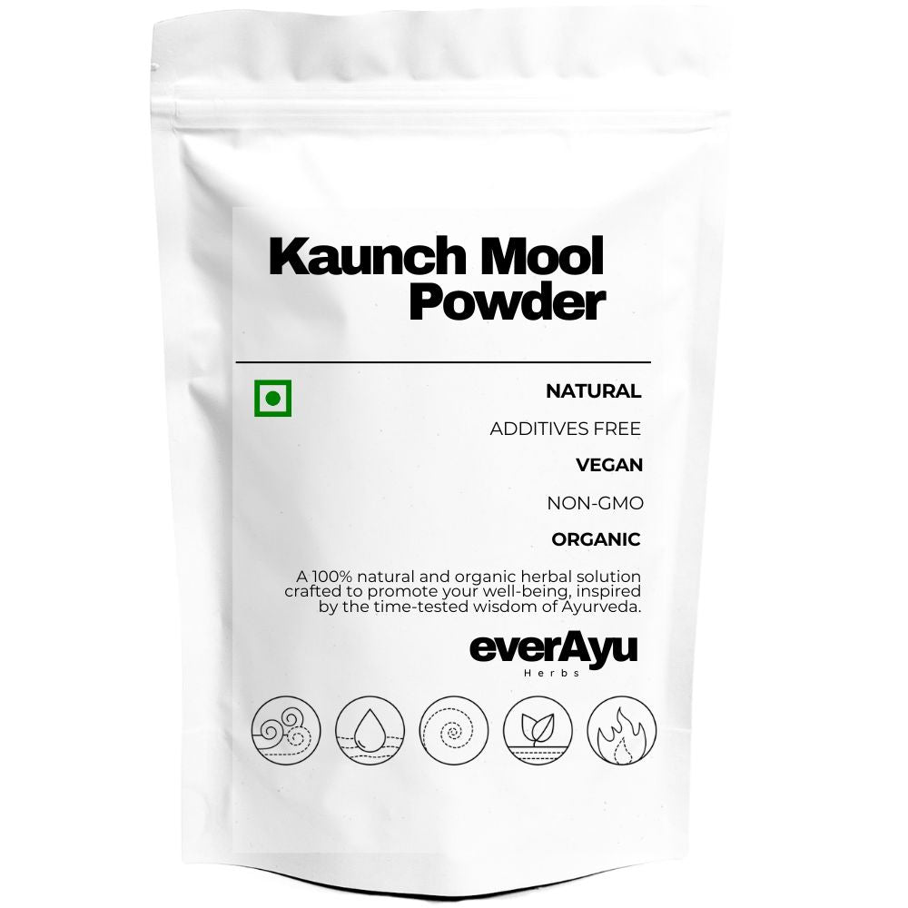 Pure Kaunch Mool (Mucuna pruriens) – Traditional Ayurvedic root powder known for rejuvenation, vitality, and balance.