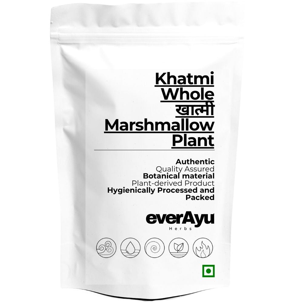 Khatmi Whole | खात्मी | Marshmallow Plant | Althaea officinalis | Khatmi Herb | Whole Botanical Herb | Dried Plant Material everAyu