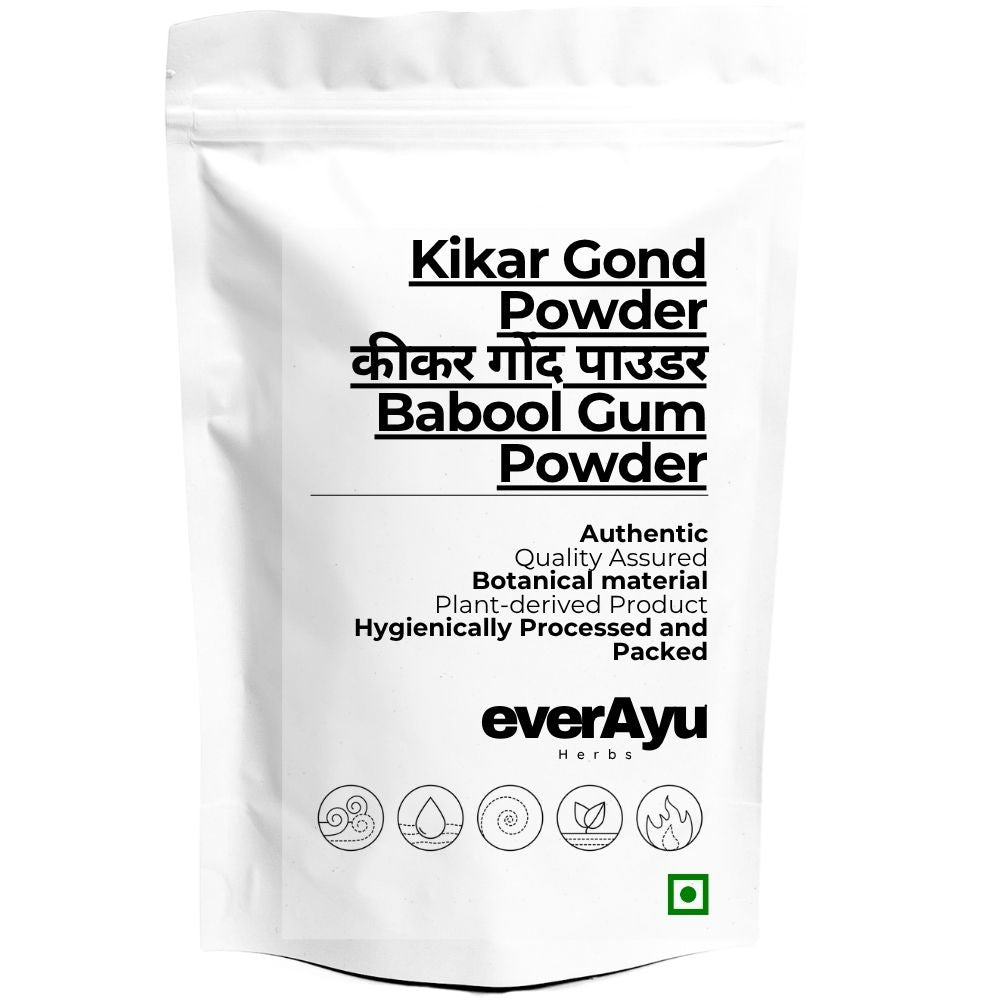 Kikar Gond Powder | कीकर गोंद पाउडर | Babool Gum Powder | Vachellia nilotica Gum Powder | Babul Gond Powder | Acacia Gum Powder | Fine Natural Gum Powder everAyu