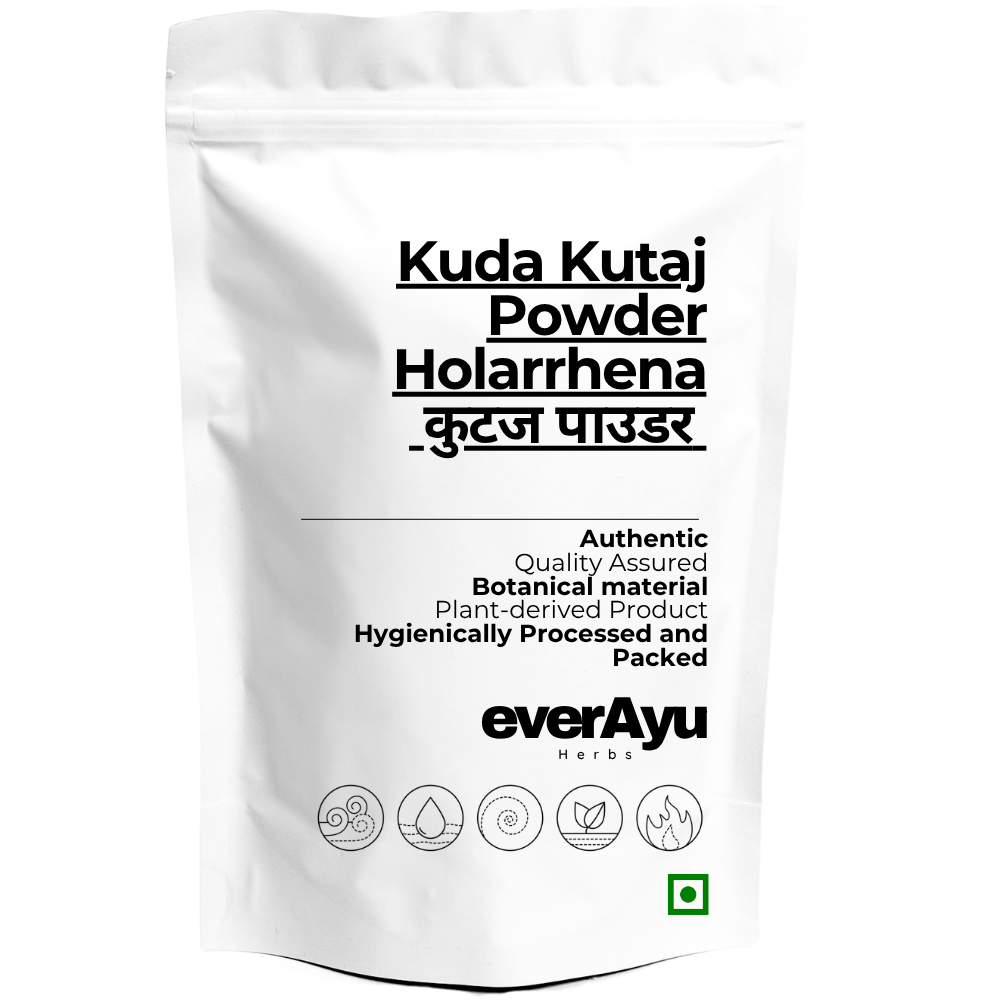 Kuda Powder | कुटज पाउडर | Kutaj Powder | Holarrhena antidysenterica Powder | Kurchi Powder | Kutaja Churna | Fine Botanical Bark Powder everAyu