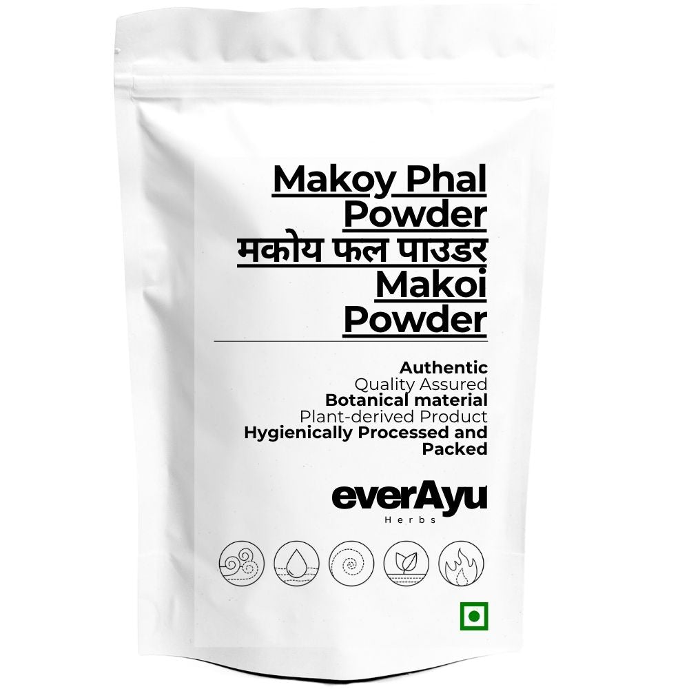 Makoy Phal Powder | मकोय फल पाउडर | Makoi Powder | Solanum nigrum Powder | Makoh Fruit Powder | Mokoi Powder | Black Nightshade Fruit Powder | Fine Botanical Fruit Powder everAyu