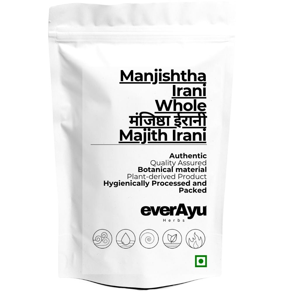 Manjishtha Irani Whole | मंजिष्ठा ईरानी | Majith Irani | Rubia cordifolia Root | Indian Madder Root | Manjistha Root | Whole Botanical Root everAyu