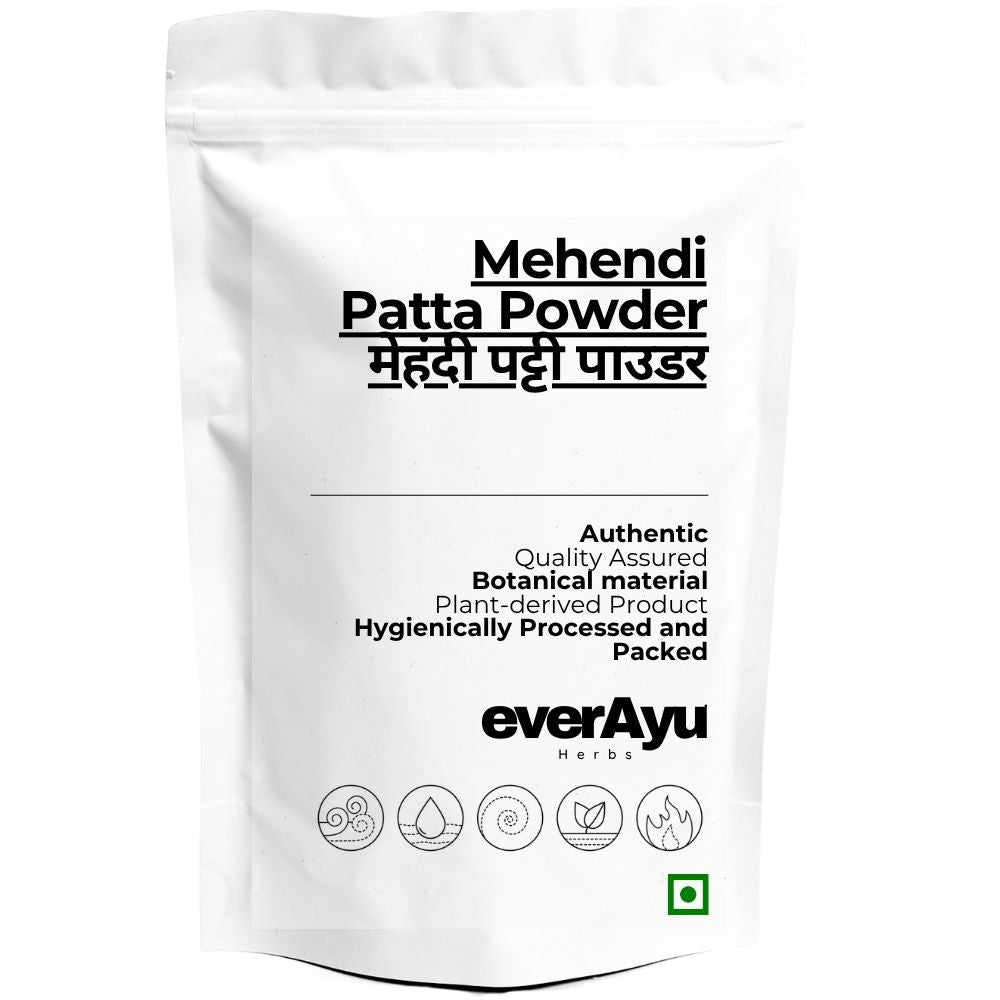 Mehendi Patta Powder | मेहंदी पत्ती पाउडर | Henna Leaf Powder | Lawsonia inermis Powder | Mehndi Powder | Hina Leaf Powder | Fine Botanical Leaf Powder everAyu