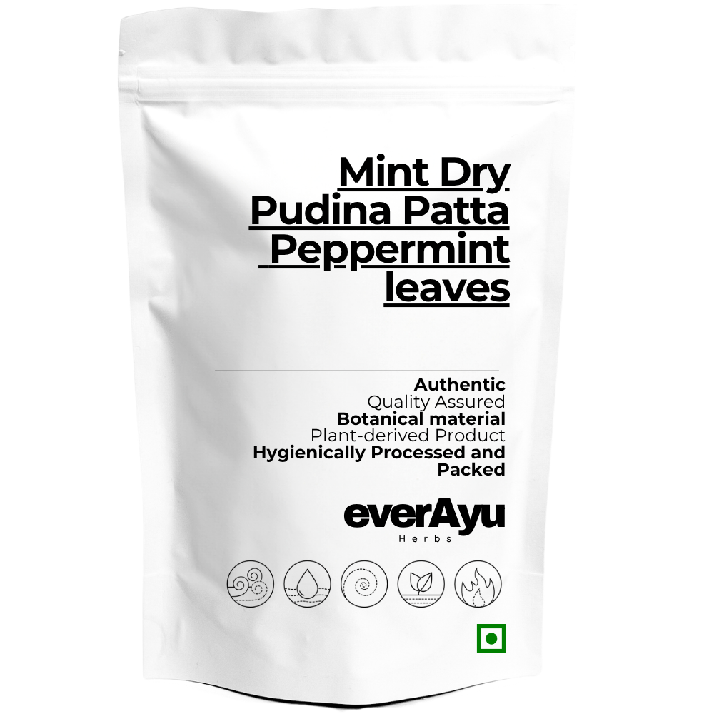 Mint Dry Leaves Whole | पुदीना पत्ता | Pudina Patta | Mentha Leaves | Peppermint Leaves | Dried Mint Leaves | Whole Botanical Leaves everAyu