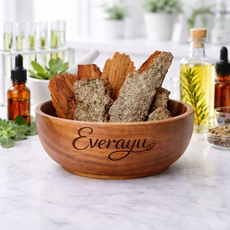 Everayu herbal product processing showing hygienic handling, quality-controlled preparation and standardized methods