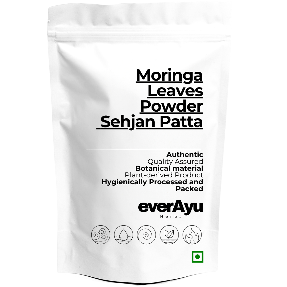 Moringa Leaves Powder | सहजन पत्ता पाउडर | Sehjan Patta Powder | Drumstick Leaves Powder | Moringa oleifera Leaf Powder | Fine Botanical Leaf Powder | 100% Natural & Pure everAyu