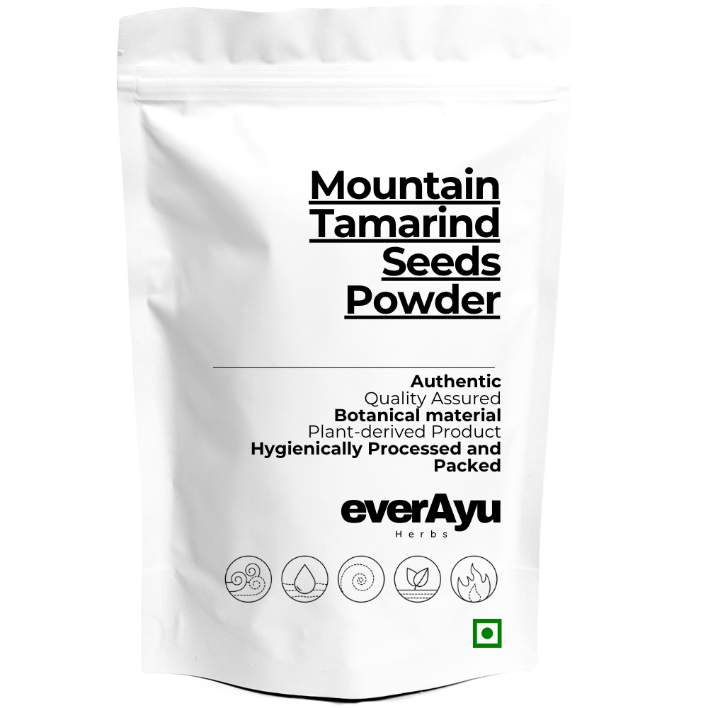 Mountain Tamarind Seeds Powder | पहाड़ी इमली बीज पाउडर | Pahadi Imli Beej Powder | Garbeej Powder | Gella Powder | Mountain Tamarind Seed Powder | Fine Botanical Seed Powder everAyu
