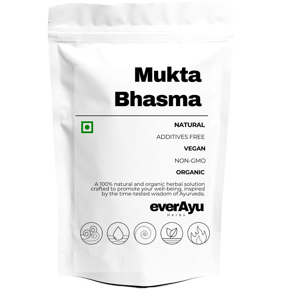 Mukta Bhasma (Moti Bhasma) – Ayurvedic Pearl Powder known for cooling and rejuvenating qualities.