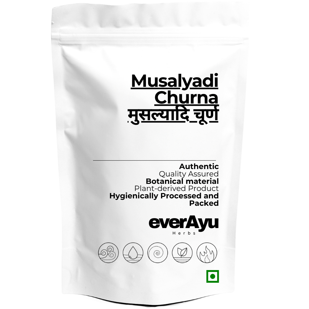 Musalyadi Churna | मुसल्यादि चूर्ण | Musalyadi Choorna | Traditional Herbal Powder Blend | Fine Herbal Powder | Classical Botanical Formulation everAyu
