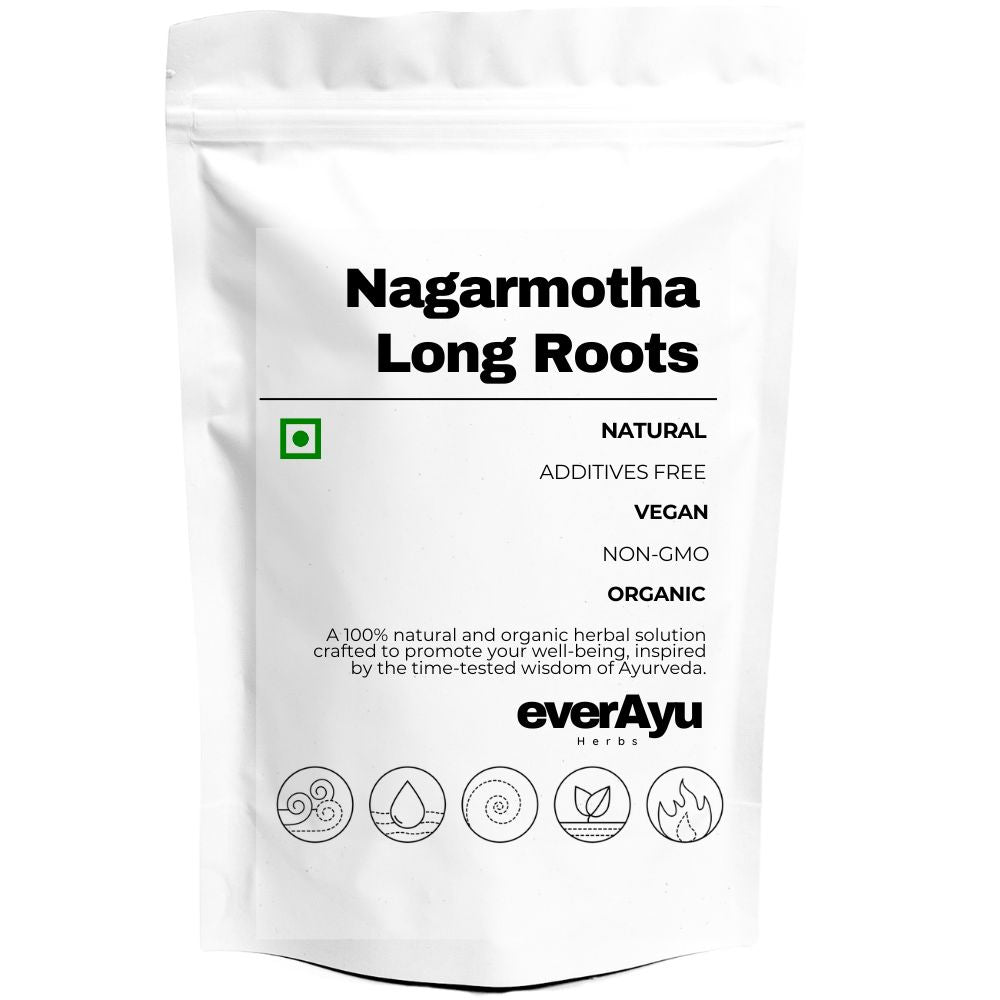 Pure Nagarmotha Long Roots (Cypriol) – aromatic Ayurvedic root known for its earthy scent and traditional balancing properties.