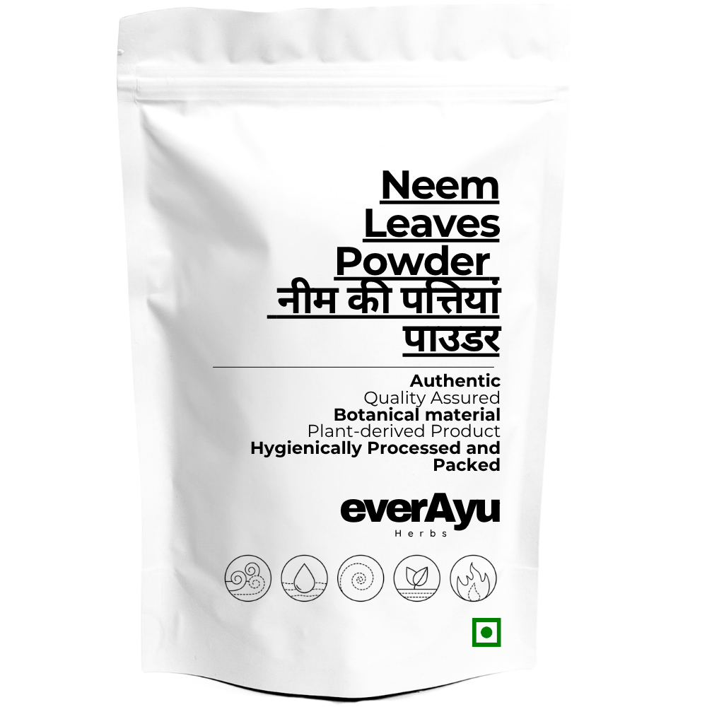 Neem Leaves Powder | नीम की पत्तियां पाउडर | Neem Ki Patti Powder | Neem Patta Powder | Azadirachta indica Leaf Powder | Fine Botanical Leaf Powder everAyu