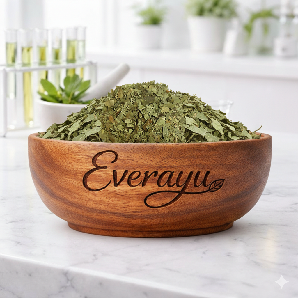 Everayu herbal product processing showing hygienic handling, quality-controlled preparation and standardized methods