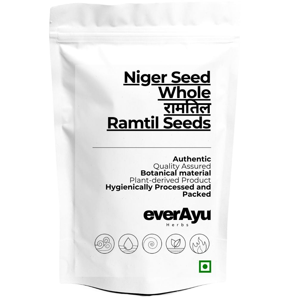Niger Seed Whole | रामतिल | Ramtil Seeds | Guizotia abyssinica Seeds | Nyjer Seed | Niger Beej | Whole Botanical Seeds everAyu