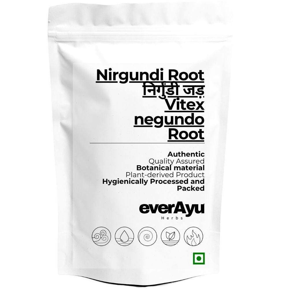Nirgundi Root Whole | निर्गुंडी जड़ | Vitex negundo Root | Nishinda Root | Samalu Root | Huang Ping Root | Whole Dried Botanical Root everAyu