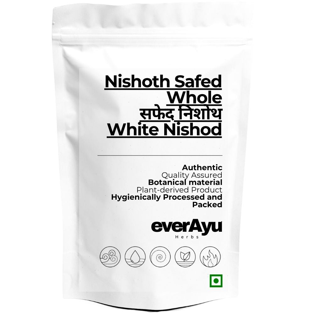 Nishoth Safed Whole | सफेद निशोथ | White Nishod | Indian Jalap Root | Turbad Root | Operculina turpethum | Whole Dried Botanical Root everAyu
