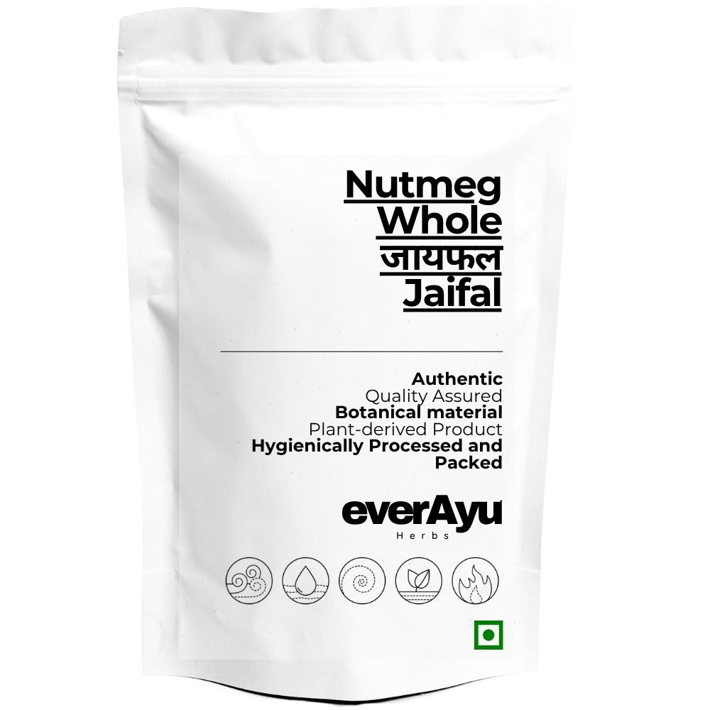 Nutmeg Whole | जायफल | Jaifal | Jaiphal | Myristica fragrans | Whole Nutmeg Spice | Whole Botanical Seed Spice everAyu