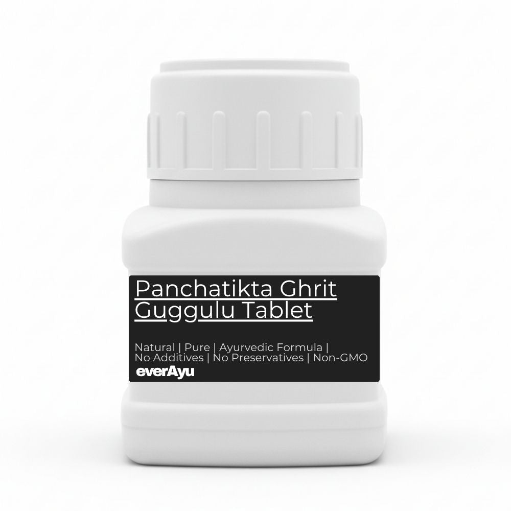 Panchatikta Ghrit Guggulu, पंचतिक्त घृत गुग्गुलु, Panchatikta Guggul, Herbal detox tablets, Ayurvedic cleansing formula, Guggulu tablet