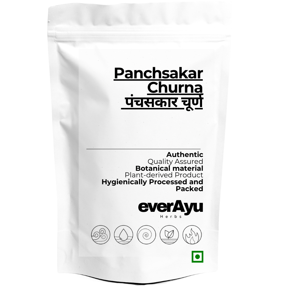 Panchsakar Churna | पंचसकार चूर्ण | Panchsakara Choorna | Traditional Herbal Powder Blend | Classical Botanical Formulation | Fine Herbal Powder everAyu