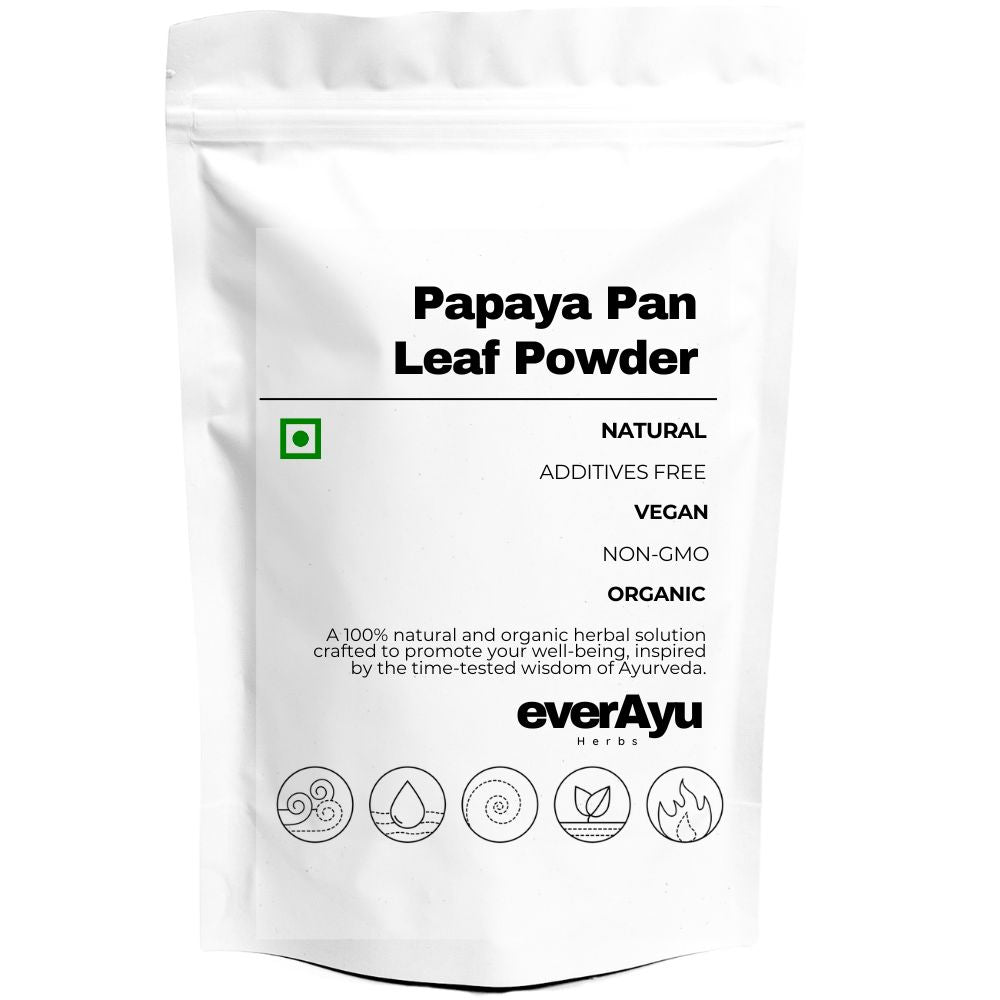 Papaya Pan Leaf Powder (Carica papaya) – pure, natural herbal papaya leaf churna used in traditional wellness and Ayurveda