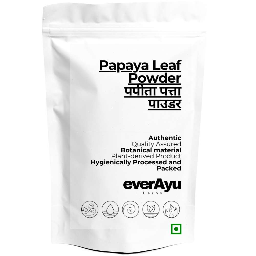 Papaya Leaf Powder | पपीता पत्ता पाउडर | Papaya Pan Leaf Powder | Carica Papaya Leaf Powder | Papita Patta Powder | Fine Botanical Leaf Powder everAyu