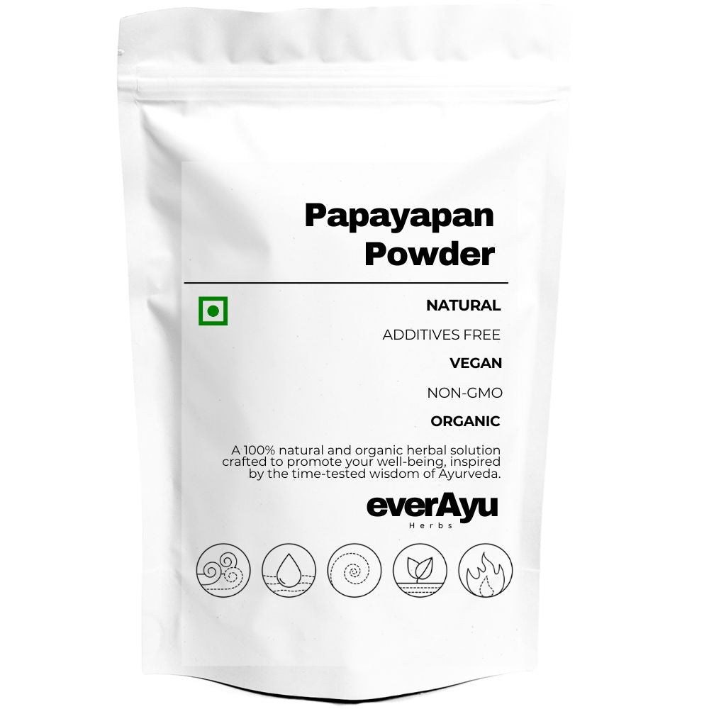 Papayapan Churna (Carica papaya Leaf Powder) – 100% pure and natural papaya leaf churna used in traditional Ayurvedic wellness