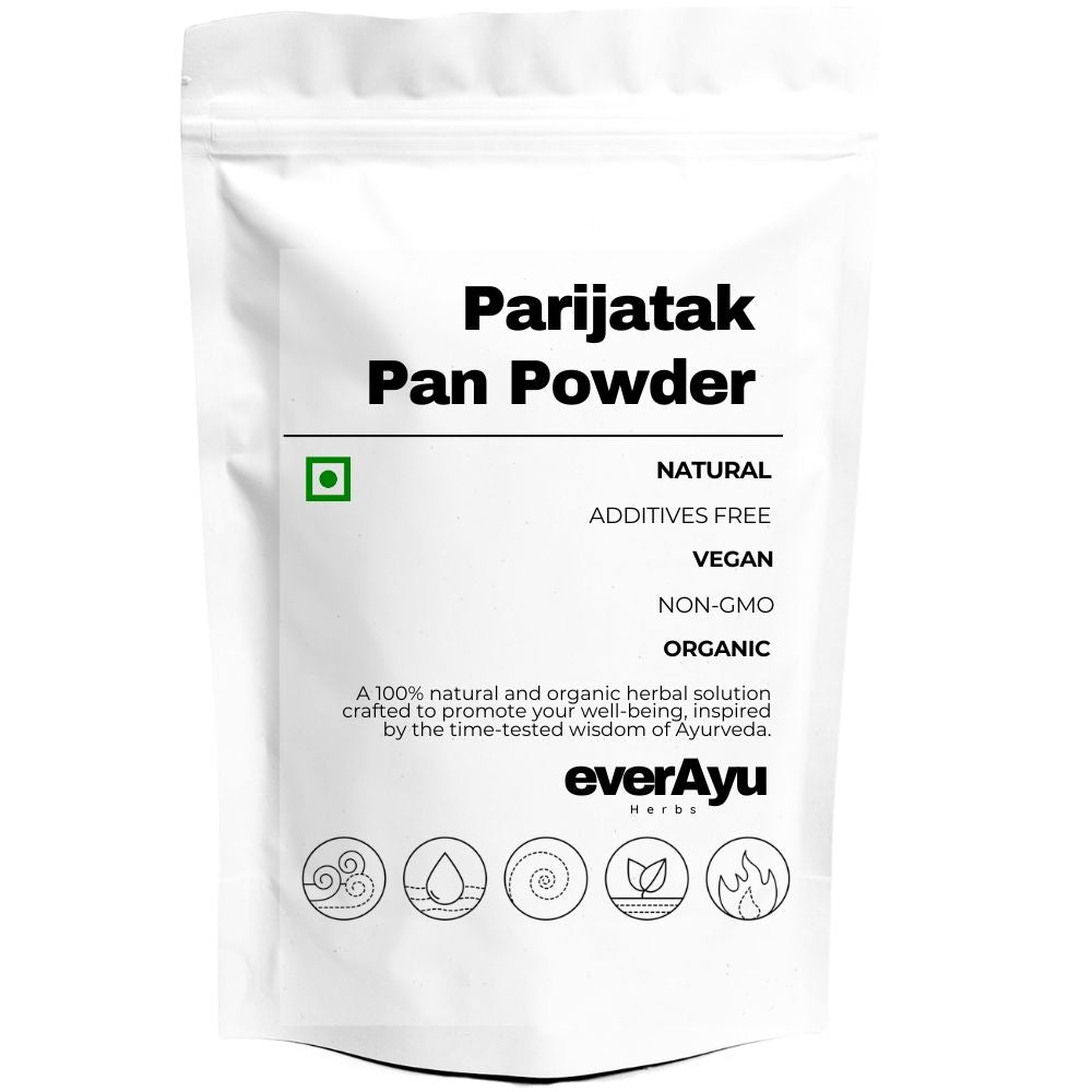 parijatak leaf powder, harshringar leaf powder, parijat patta churna, night jasmine leaf powder, parijatak pan powder, nyctanthes arbor tristis powder