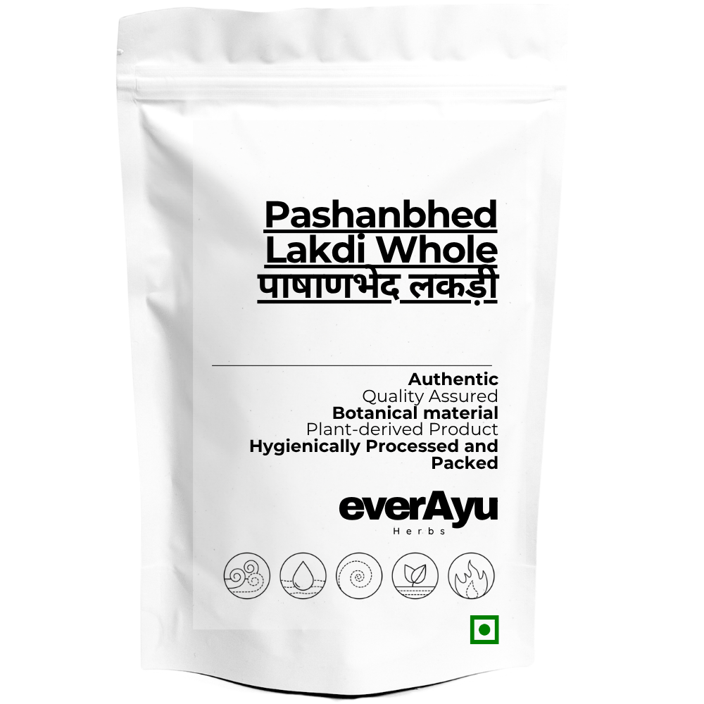Pashanbhed Lakdi Whole | पाषाणभेद लकड़ी | Pashan Bhed Root | Pakhanved Jadd | Bergenia ligulata | Whole Dried Root | Botanical Root Material everAyu