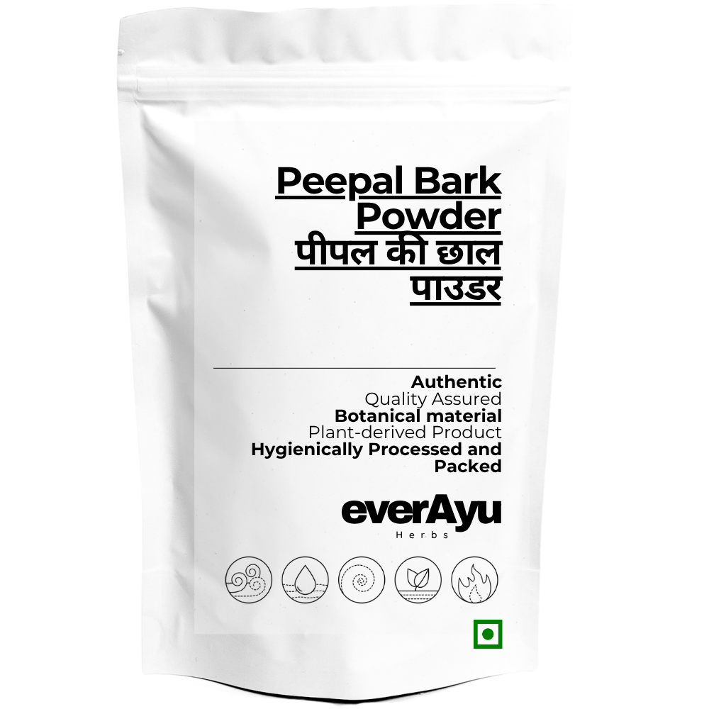 Peepal Bark Powder | पीपल की छाल पाउडर | Pipal Ki Chhal Churna | Ficus religiosa Powder | Sacred Fig Bark Powder | Fine Botanical Bark Powder everAyu