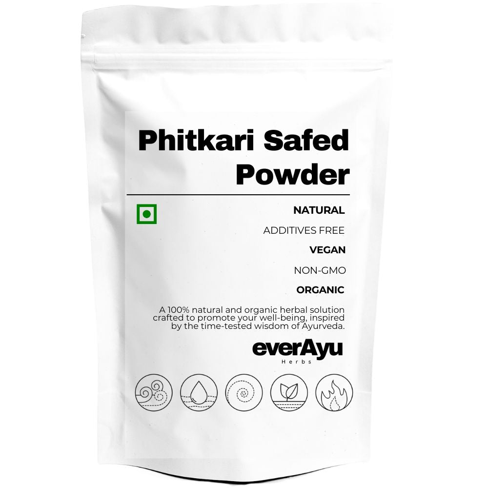 Fitkari Powder Phitkari Safed  फ़ितकारी सफेद Potash Alum everAyu