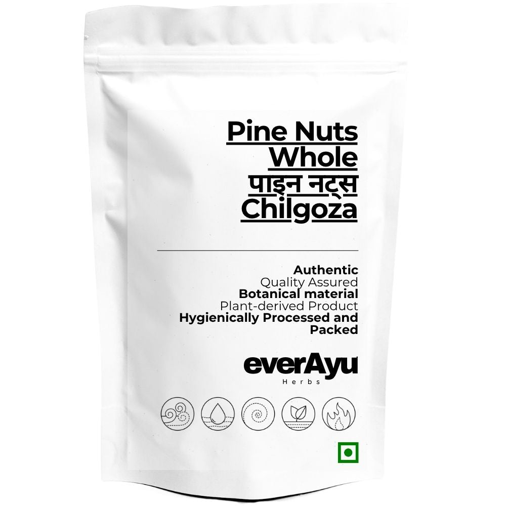 Pine Nuts Whole | पाइन नट्स | Chilgoza | Chilgoza Seeds | Pinus gerardiana | Premium Edible Seeds | Whole Natural Nuts everAyu