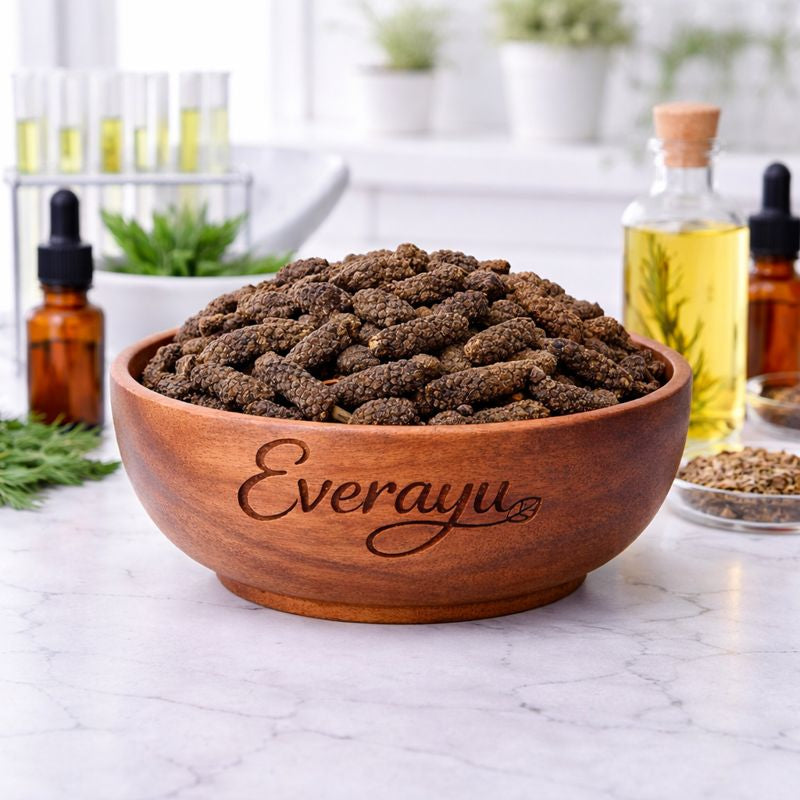 Pipal Choti (Piper Retrofractum) raw herb – natural small long pepper used in Ayurveda and herbal preparations.
