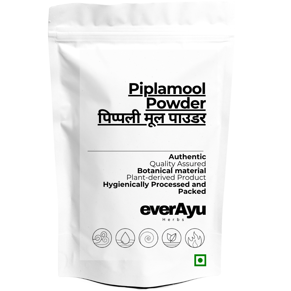 Piplamool Powder | पिप्पली मूल पाउडर | Ganthoda Powder | Pipal Mul Powder | Pipla Mool Powder | Piper longum Root Powder | Fine Botanical Root Powder everAyu
