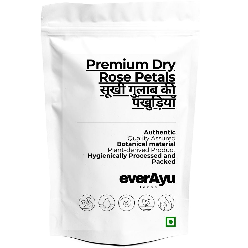 Premium Dry Rose Petals | सूखी गुलाब की पंखुड़ियाँ | Sukhi Gulab Ki Pankhudi | Dried Rose Petals | Rose Flower Petals | Natural Floral Ingredient everAyu