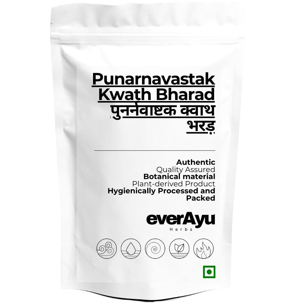 Punarnavastak Kwath Bharad | पुनर्नवाष्टक क्वाथ भरड़ | Poonarnavastak Kwath | Punarnava Kwatha | Traditional Herbal Blend | Coarse Cut Botanical Decoction Mix everAyu