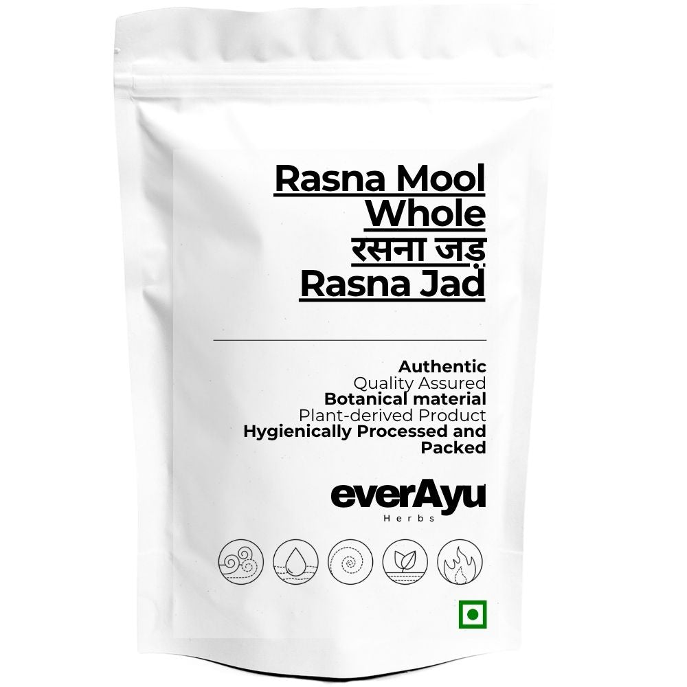 Rasna Mool Whole | रसना जड़ | Rasna Jad | Rasna Mul | Rasnamool | Pluchea Lanceolata Root | Whole Dried Botanical Root Material everAyu