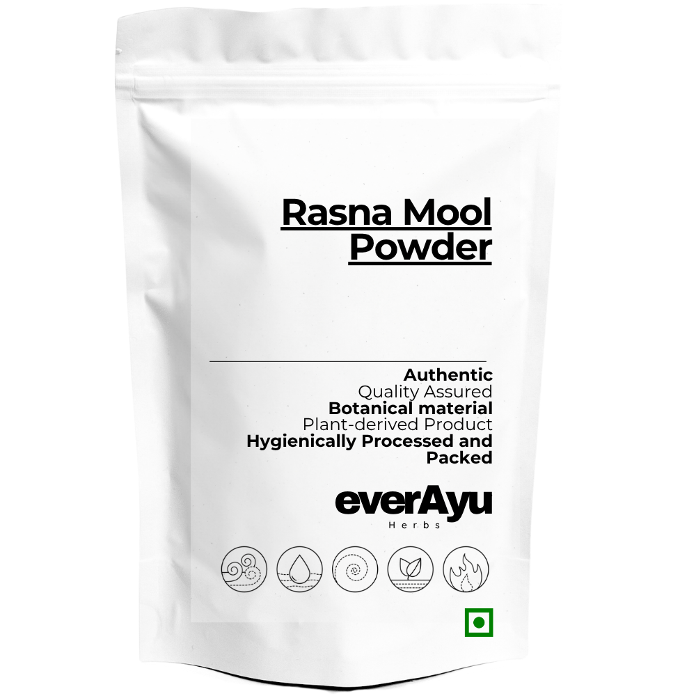 Rasna Mool Powder | रसना जड़ पाउडर | Rasna Jad Powder | Rasna Mul Powder | Rasnamool Powder | Pluchea Lanceolata Powder | Fine Botanical Root Powder everAyu