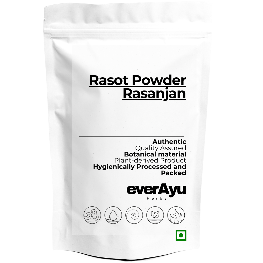 Rasot Powder | रसंजना पाउडर | Rasanjan Powder | Rasaut Powder | Raswanti Powder | Rasavanti Powder | Berberis Aristata Root Gum Powder | Fine Botanical Extract Powder everAyu