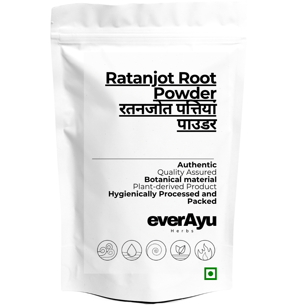Ratanjot Root Powder | रतनजोत पाउडर | Alkanet Root Powder | Ratan Jot Powder | Onosma Echioides Powder | Natural Botanical Root Powder everAyu