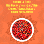 Abrus precatorius is commonly known as jequirity, Crab's eye, or rosary pea, paternoster pea, love pea, precatory pea or bean, prayer bead, John Crow Bead, coral bead, red-bead vine, country licorice, Indian licorice, wild licorice Jamaica wild licorice, Akar Saga, coondrimany, gidee gidee, Jumbie bead ratti/rettee/retty, or weather plant