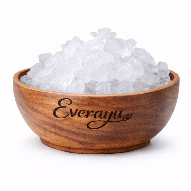 Everayu herbal product packaging made with carefully sourced herbs, clean labeling and natural ingredient presentation