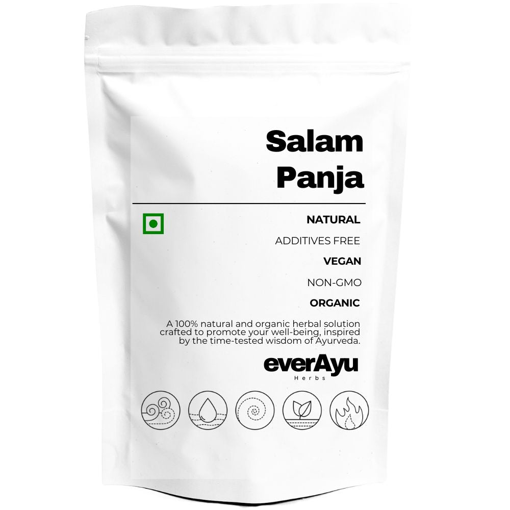 Salam Panja, Salab Punja, Salap Panja, Marsh Orchid, Salep Orchid, सालम पांजा, सालाब पंजा, Marathi सालम पांजा, Gujarati સલામ પાંજા, Tamil சலாம் பாஞ்சா, Telugu సలాం పంజా, Kannada ಸಾಲಂ ಪಾಂಜಾ, Punjabi ਸਲਾਮ ਪਾਂਜਾ, Urdu سلام پانجہ, English Marsh Orchid Root / Ayurvedic Vitality Herb / Orchid Tuber.