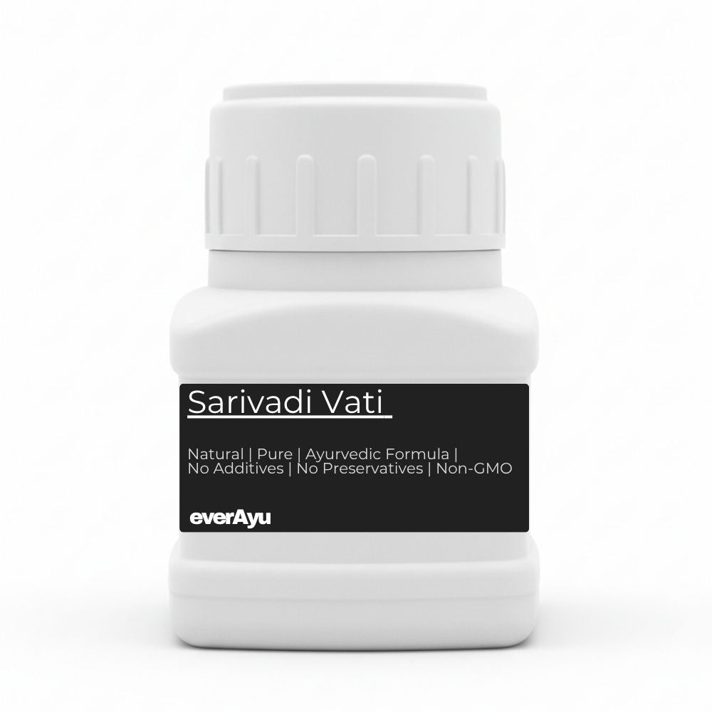 Sarivadi Vati, सारीवडी वटी, Sariva tablet, Sariva Vati, Saribadi tablet, Ayurvedic detox supplement, herbal wellness tablet