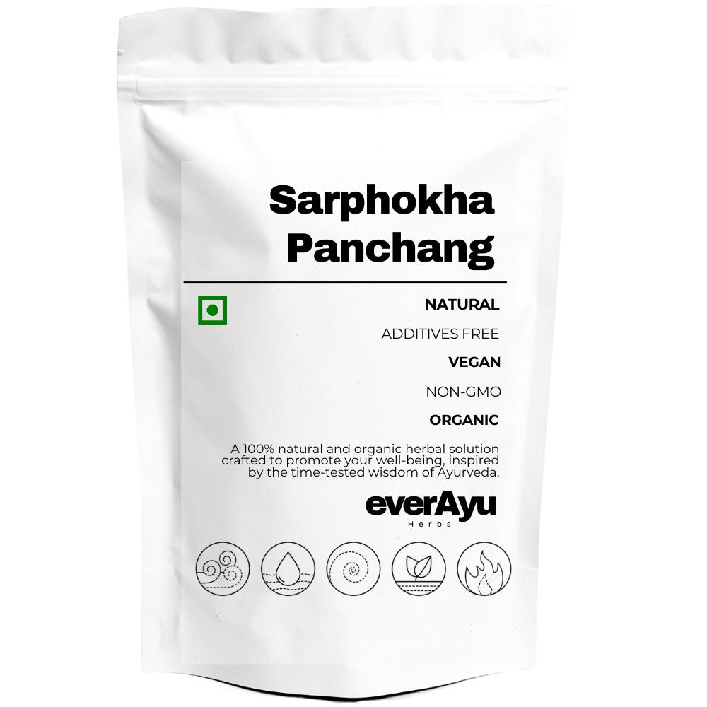 Sarphokha Panchang, also known as Sarpokha, Surphoka, Sarponkha, or Tephrosia purpurea, is a traditional Ayurvedic herb used in classical formulations for detoxification and rejuvenation. Regional names include सर्फोखा (Hindi), સરફોખા (Gujarati), ಸರ್ಪಗಂಧಾ (Kannada), சிறுபாசி (Tamil), వేపా గడ్డ (Telugu), and Sharapankha (Sanskrit). In English, it’s called Wild Indigo or Purple Tephrosia.