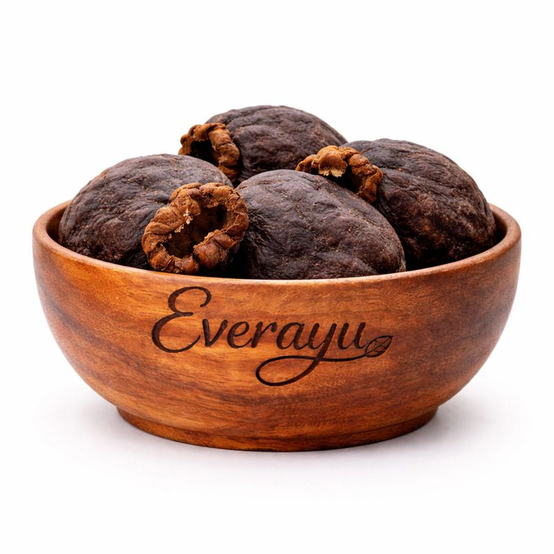 Serankottai, also known as Bhilawa or Biba, comes from the Semecarpus anacardium tree. In Hindi it’s called बिबा or भिल्लावा, in Tamil சேரங்கொட்டை, in Malayalam ചേറങ്കോട്ട, in Marathi भिल्लावा, and in Sanskrit भल्लातक (Bhallataka). In English, it is known as the Marking Nut or Bhilawa Nut. Traditionally mentioned in Ayurveda for supporting rejuvenation, strength, and vitality, this herb should always be used under expert guidance after purification.