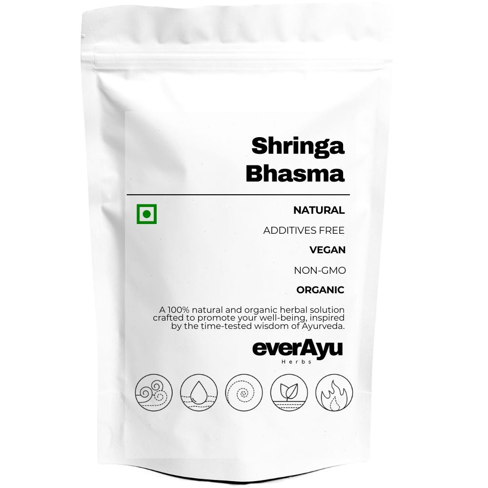 Shringa Bhasma, श्रृंग भस्म, Shrung Bhasma, Shrunga Bhasma, Ayurvedic Mineral Powder, Horn Ash Powder, Traditional Bhasma, Shringa Ayurvedic Preparation, Tamil சிருங்க பச்மம், Telugu శ్రుంగా భస్మం, Kannada ಶೃಂಗ ಭಸ್ಮ, Gujarati શૃંગ ભસ્મ, Marathi श्रृंग भस्म, English Shringa Bhasma / Ayurvedic Mineral Formula / Shrung Calx.