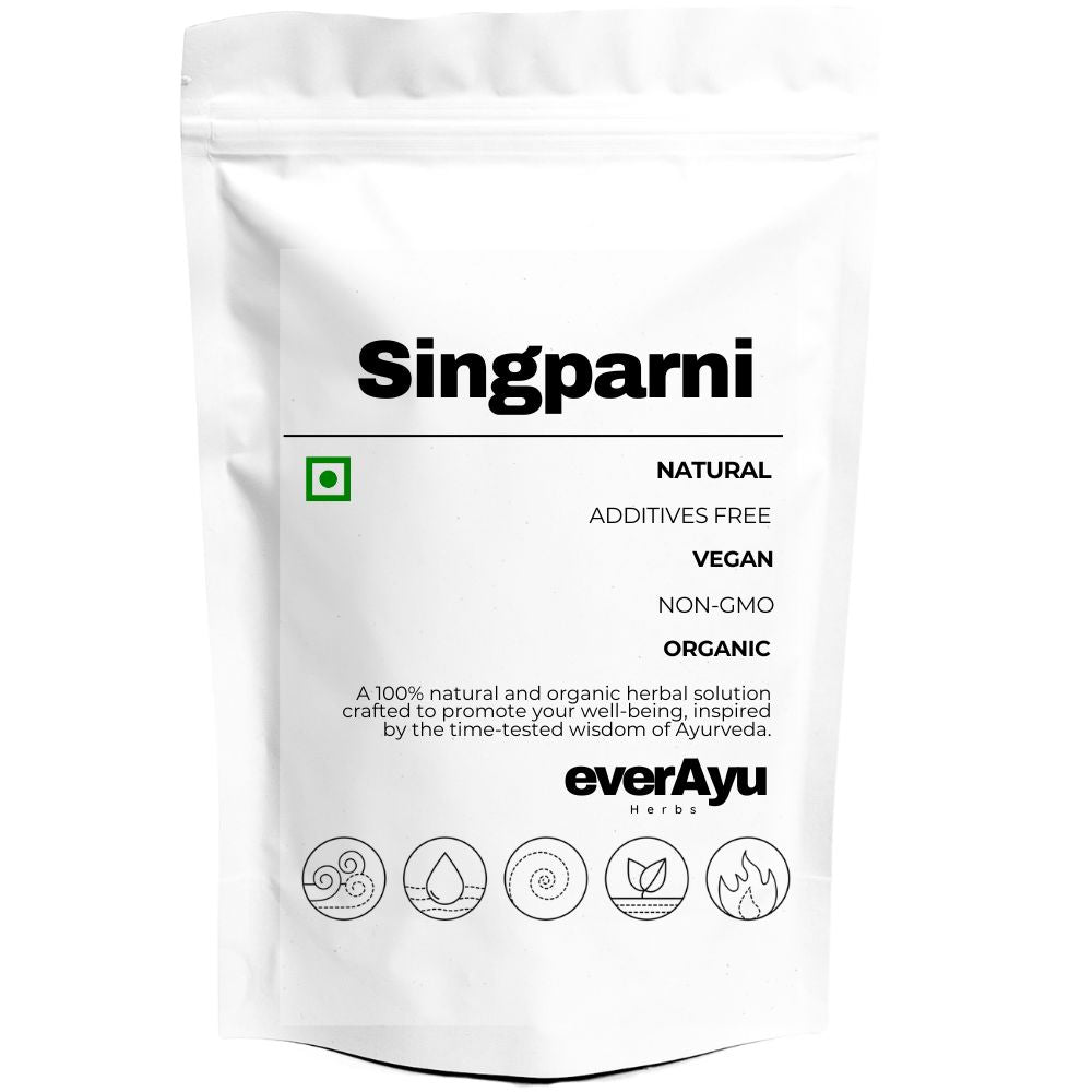 Singparni (Dandelion Leaves) – also known as Singhparni Patta, Dugdhpatra, Kanphool, and Taraxacum officinale – a traditional Ayurvedic herb used for detox and rejuvenation. Known as Simhaparna in Sanskrit, Doodhpatra in Marathi and Gujarati, and Pulladi Keerai in Tamil.