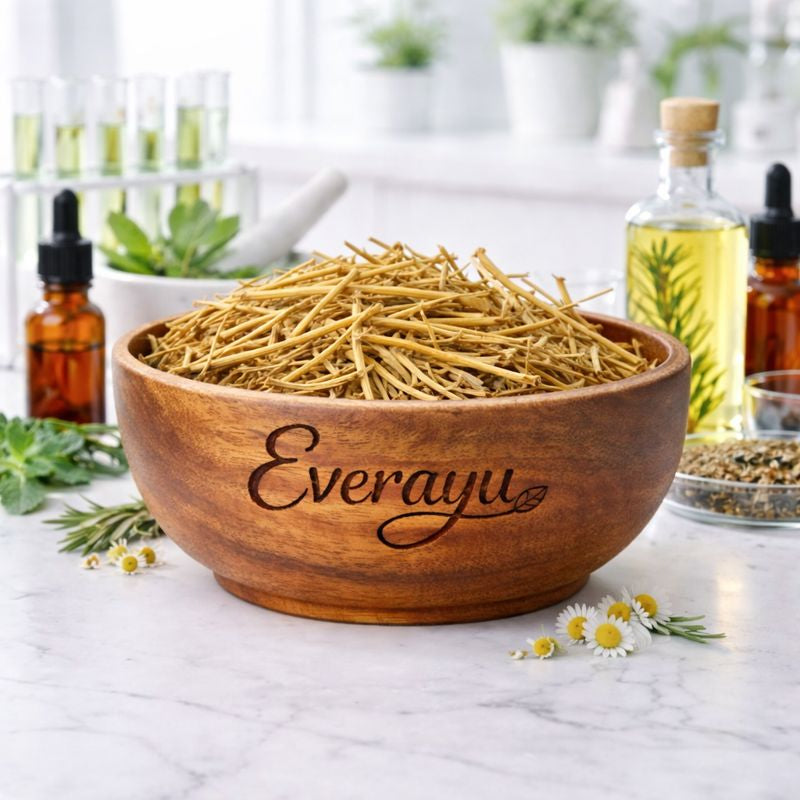 Everayu herbal product processing showing hygienic handling, quality-controlled preparation and standardized methods