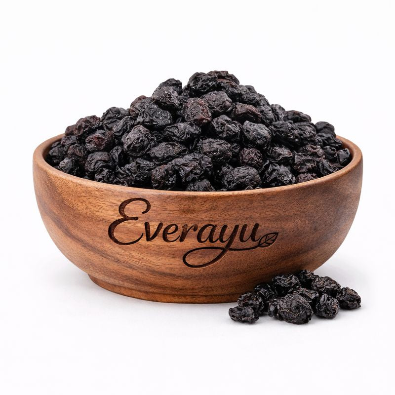 Sour Cherry (Aaloo Baloo Vaalo) dried fruit powder in bowl – natural tangy fruit ingredient