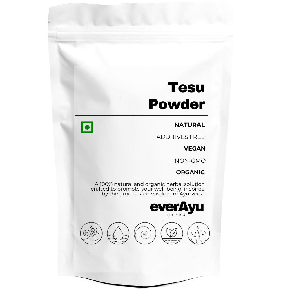 tesu powder, palash phool powder, kesuda powder, dhak flower powder, butea monosperma, herbal flower churna, ayurvedic skincare powder