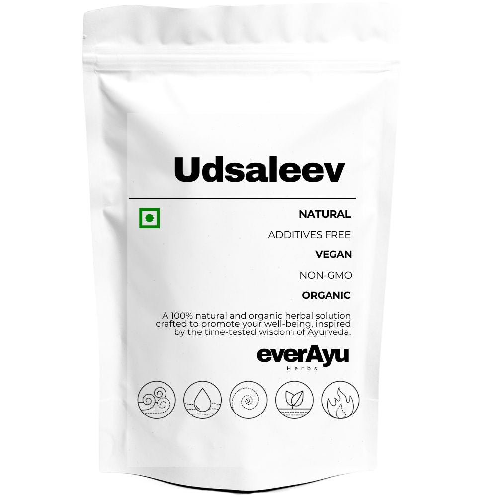 Udsaleev, also known as White Peony Root, Ud Saleeb, or Ood Saleeb, is called عود صليب in Arabic, उदसलीव in Hindi, and Paeonia officinalis in English. This rare herb is traditionally valued in Ayurveda and Unani systems for promoting calmness, beauty, and balance.